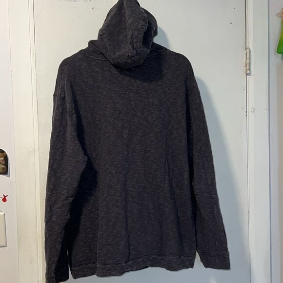 URBAN OUTFITTERS CPO Provisions Dark Grey Burnout Waffle-knit Hoodie-XL - Picture 5 of 8